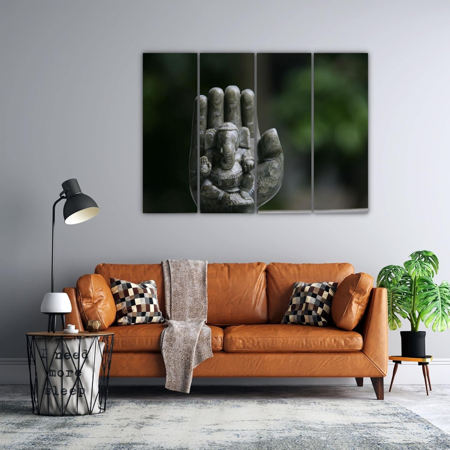 inep-b0bbpsypz2-lifestyle-shot-of-the-framed-ganesha-multi-panel-wall-art-adorning-a-modern-living-room-wall..jpg